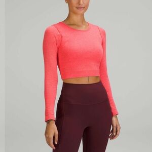 Lululemon Ebb to Street Long Sleeve Shirt Pale Raspberry size 4